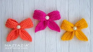 CROCHET EASY BOW - Tutorial for Beginners