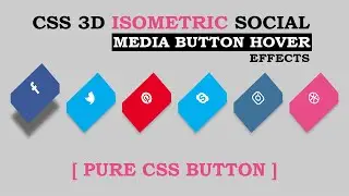 CSS 3D Layered Social Media Button Hover Effects | FontAwesome Icon | 2020