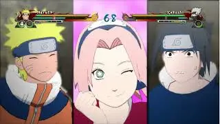 NARTIO ULTIMATE NINJA STORM REVOLUTION GAMES NARUTO SASUKE AND SAKURA TEAM JUSTSU #narutoshippuden