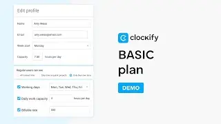 BASIC Plan Demo | Clockify Pricing