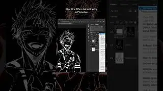 Glow Line Effect Anime Drawing in Photoshop 