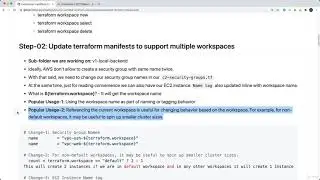 80.   Review   Create Terraform Manifests to support multiple workspaces