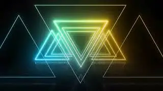 4k Colored Neon Triangles 3