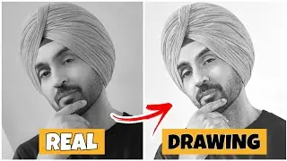 Drawing Diljit Dosanjh - Realistic portrait drawing