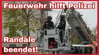 🚓ZUGRIFF⚠️Polizei überwältigt Randalierer⚠️Feuerwehr hilft mit der Drehleiter🚒Leipzig🚑