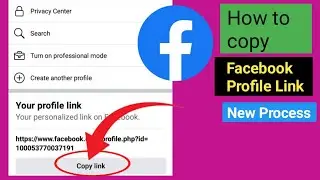 How To Copy Facebook Profile Link.(2023)New Method.