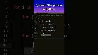 Inverted Pyramid Star pattern using Python #python #programming