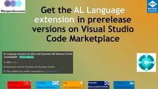 Access AL Language Extension in Presales Versions | Visual Studio Code Marketplace.