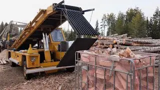 Making firewood and modifying homemade firewood processor