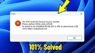 No JVM could be found on your system in Windows 11 / 10 / 8/ 7 - How To Fix Error Install Program ✅