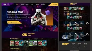 How To Create A Complete  Gaming Website with HTML and CSS | Tutorials