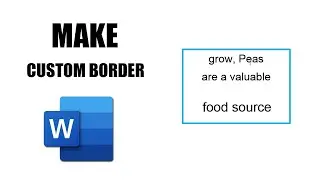 How to make a custom border in word doc with text