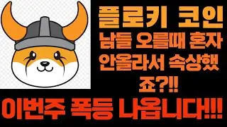 [플로키 코인] 다른 코인들 조정장 나올때 플로키는 혼자서 폭등 나옵니다!!! 확인필수!!!