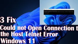 2 Fix Could not Open Connection to the Host Telnet Error