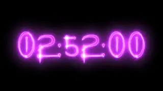 Purple vampire neon timer 172 minutes (stopwatch)