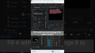 How to Align Justify Text in Adobe Premiere #short #shorts #tips #adobe #premiere #adobepremiere