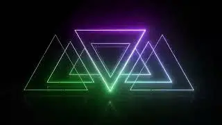 4k Colored Neon Triangles 4