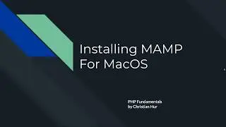 Installing MAMP on Mac