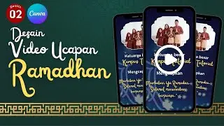 🔴Cara membuat Video Ucapan Ramadhan di canva - desain 2 | Belajar Canva Pemula