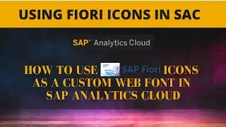 How to use Fiori Icons in SAP Analytics Cloud