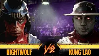 Mortal Kombat 11: Nightwolf vs Kung Lao || Black Dragon Fight Club Arena (Very Hard)