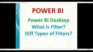 Power BI Tutorials | What is filter and its types of filters in power bi | power bi filters