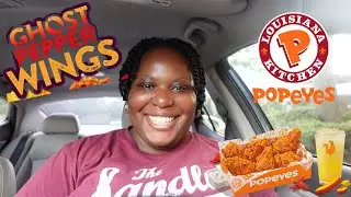 Trying Popeye's New GHOST PEPPER WINGS‼️