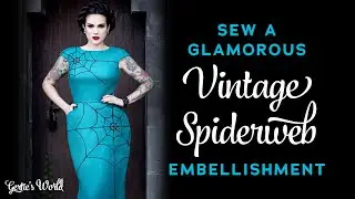 Sew a Glamorous Vintage Spiderweb Embellishment Tutorial with Satin Cord and Beading by Gertie