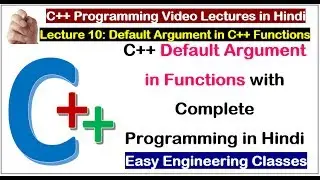 C++ Programming in Hindi - Default Argument in Functions with Complete Programming