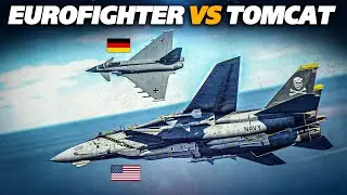 EF2000 Eurofighter Typhoon Vs F-14B Tomcat | DOGFIGHT | Digital Combat Simulator | DCS |