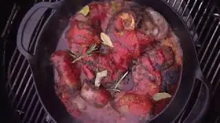 Fragrant oxtails and ossobuco in wine. Cooked on a charcoal grill. (6+)