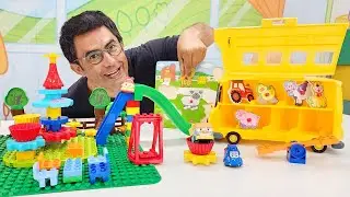 Çocuklar için araba oyunları. Nail Baba küçük arabalar için LEGO'dan çocuk parkı yapıyor