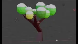 Blender Low Poly Snowy Tree Modeling | Easy Winter Scene Tutorial ❄️🌲