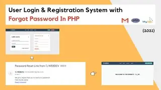 User Login and Registration with Forgot Password in PHP | (Reset password with email in PHP)