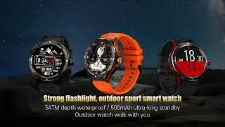 Lemfo KT76 ― Смарт часы с фонариком, компасом, поддержкой  Bluetooth звонка и множеством функций!