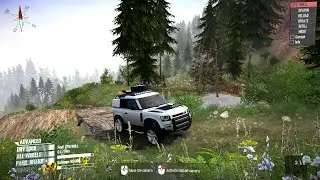 Land Rover Defender off-road driving , spintires mudrunner