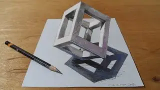 How To Draw A 3d Cube - That Looks Like It's Standing At The Peak!