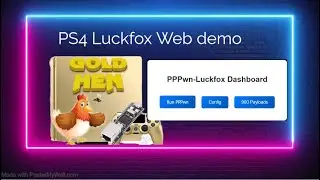 PS4 Jailbreak PPPWN Luckfox with WEB browser Demo