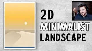 Inkscape Tutorial: How to Make Minimalist 2D Flat Vector Landscape Art with Gradient Tool