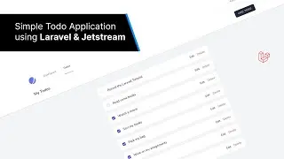 Alternative: Building a Todo App using Laravel & Jetstream (Livewire)