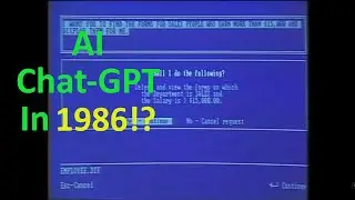 Early AI Chat-GPT in 1986!? Glimpse of AI in 1986