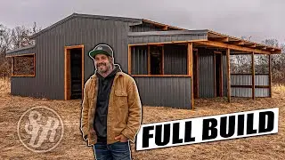 ONE MAN Builds POLE BARN In UNDER 20 MINUTES / Start To Finish / Barndominium