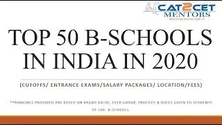 Top 50 MBA Colleges in India 2020 | Entrance Exam, Fees Structure, Cutoff, Average Placements