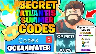 ALL SECRET ATLANTIS SUMMER UPDATE CODES IN ARM WRESTLE SIMULATOR Roblox