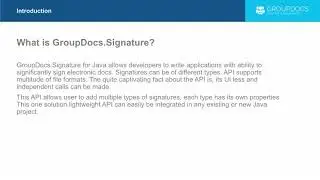 GroupDocs.Signature for Java Introduction