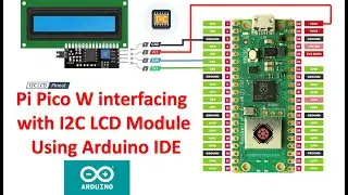 I2C 16 x 2 LCD Display with Raspberry Pi Pico or W Using Arduino IDE