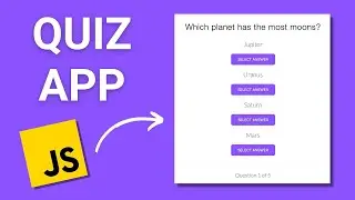 Build a Quiz App using HTML CSS & JavaScript - QUICK and EASY Tutorial