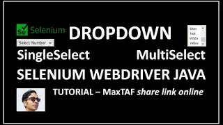 Selenium WebDriver | How to Handle DropDown in Selenium Webdriver | Selenium Dropdown with Java