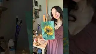 My creative process: Painting a vibrant sunflower