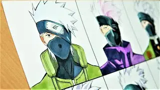 Drawing KAKASHI in 12 different anime styles (ナルト- 疾風伝)